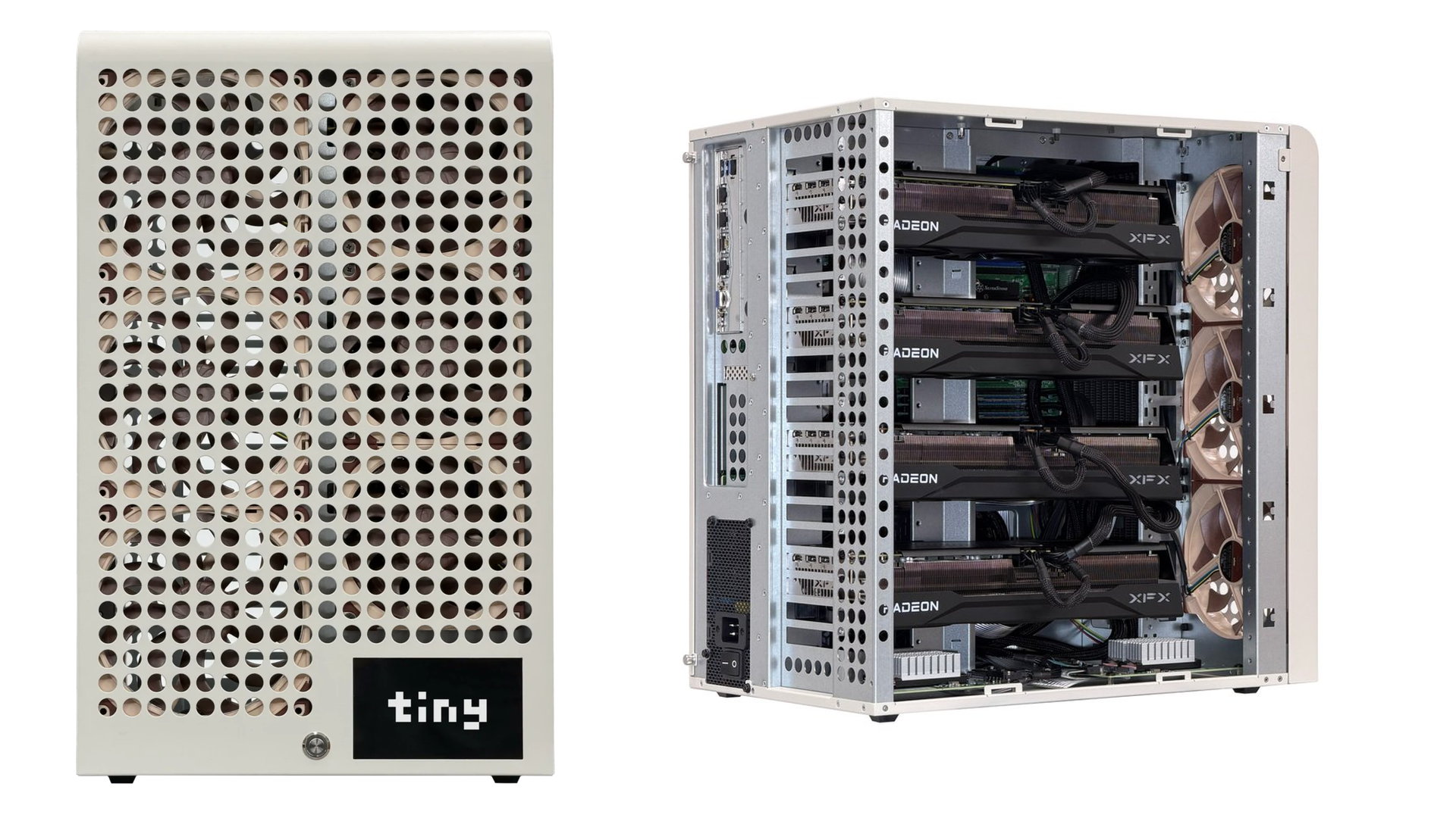 Tinybox pairs an older 32-core EPYC processor with DDR4 memory