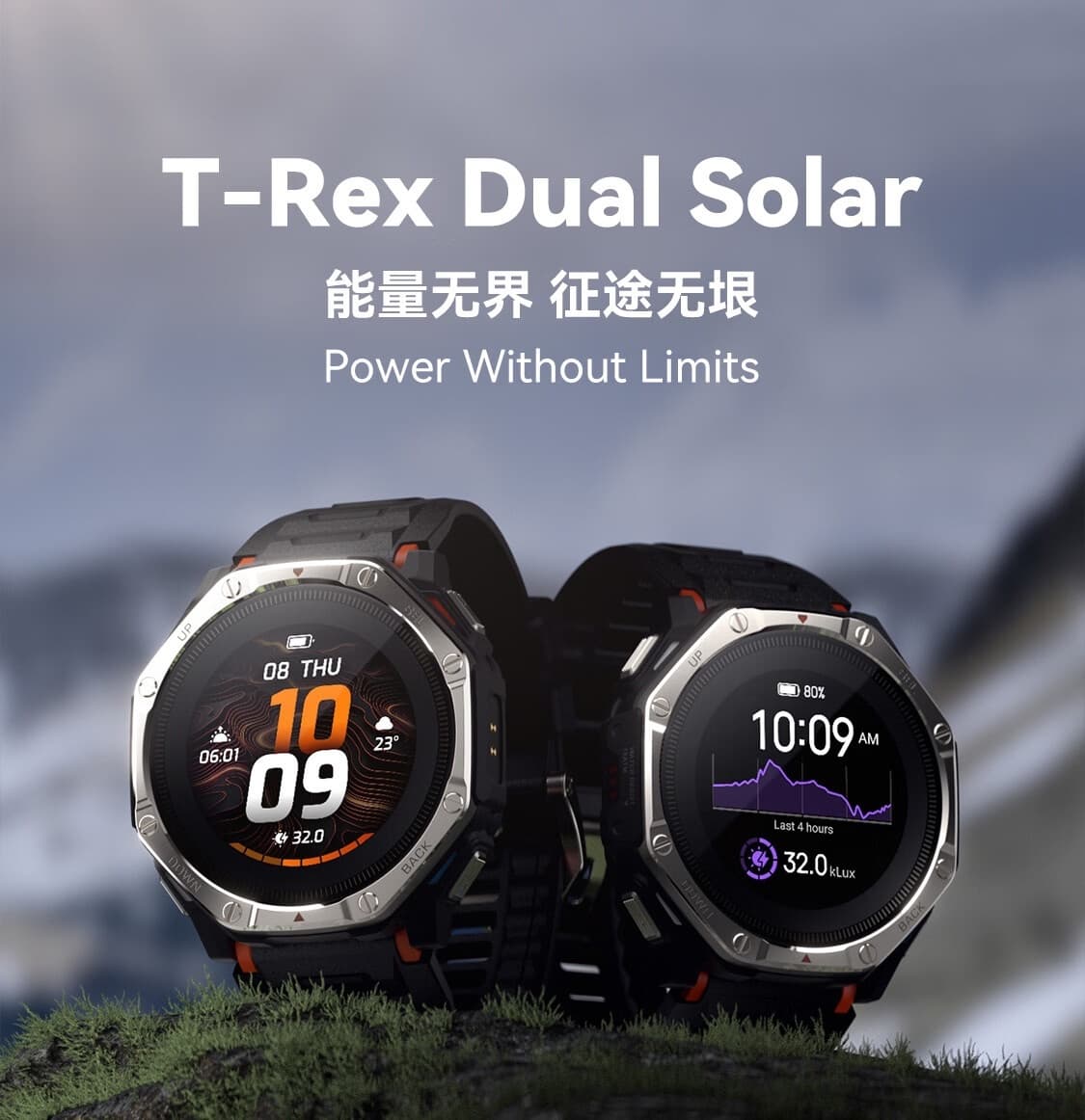 Amazfit T-Rex Dual Solar: 51-Day Battery & Dual-Sided Solar