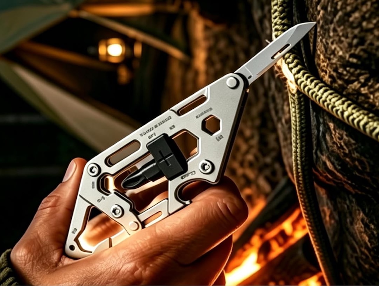 This 7-in-1 Carabiner Multitool Puts Everyday Fixes on Your Keychain | Bakkoveyal 7-in-1 Carabiner Multitool