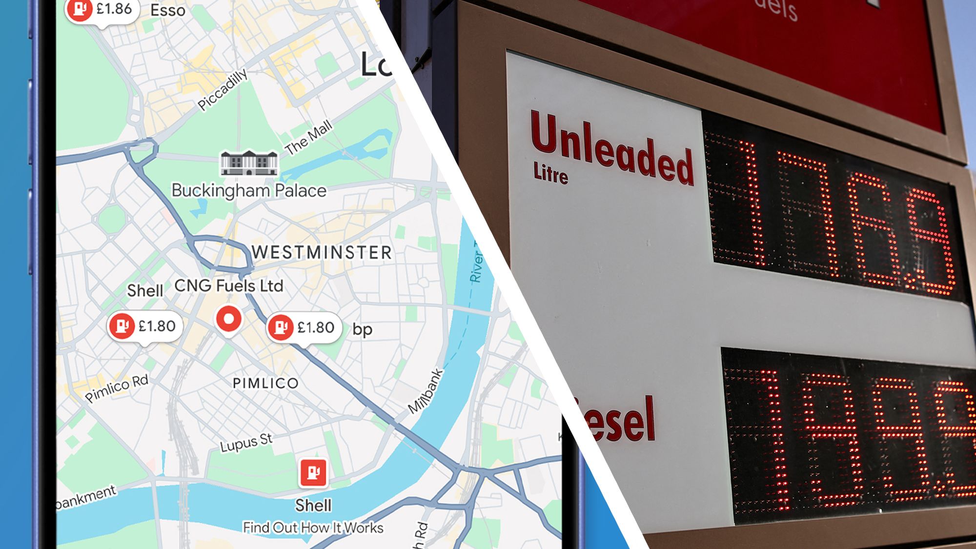 Google Maps can now help you save money by showing live petrol and diesel prices for UK filling stations
