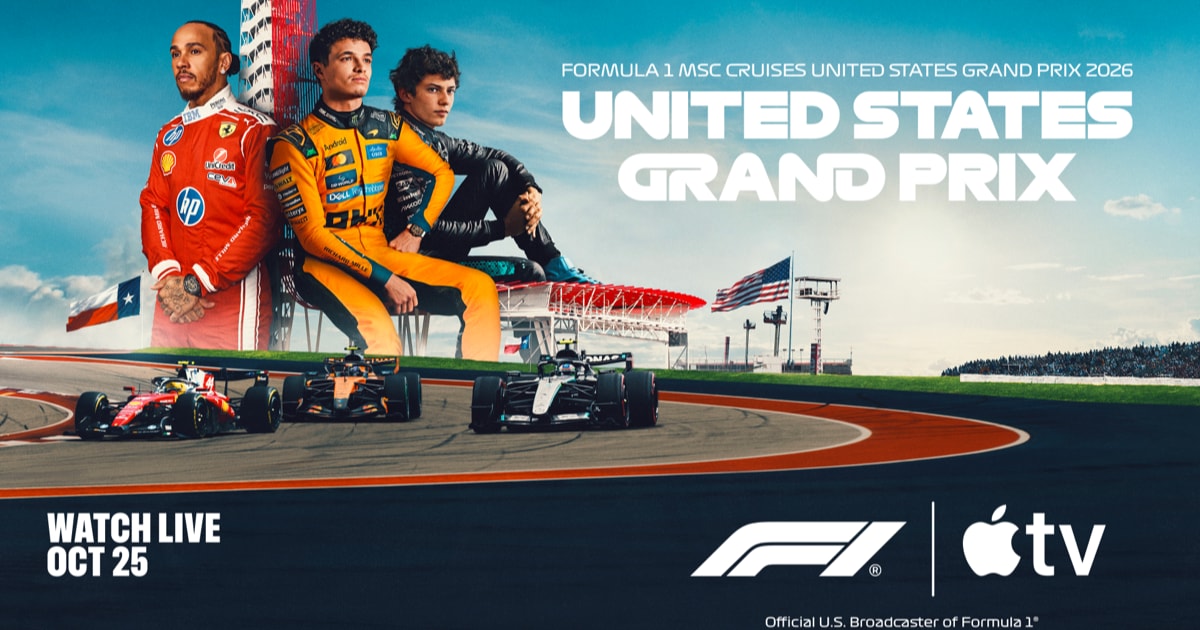 Formula 1® United States Grand Prix™ streams live on Apple TV this weekend