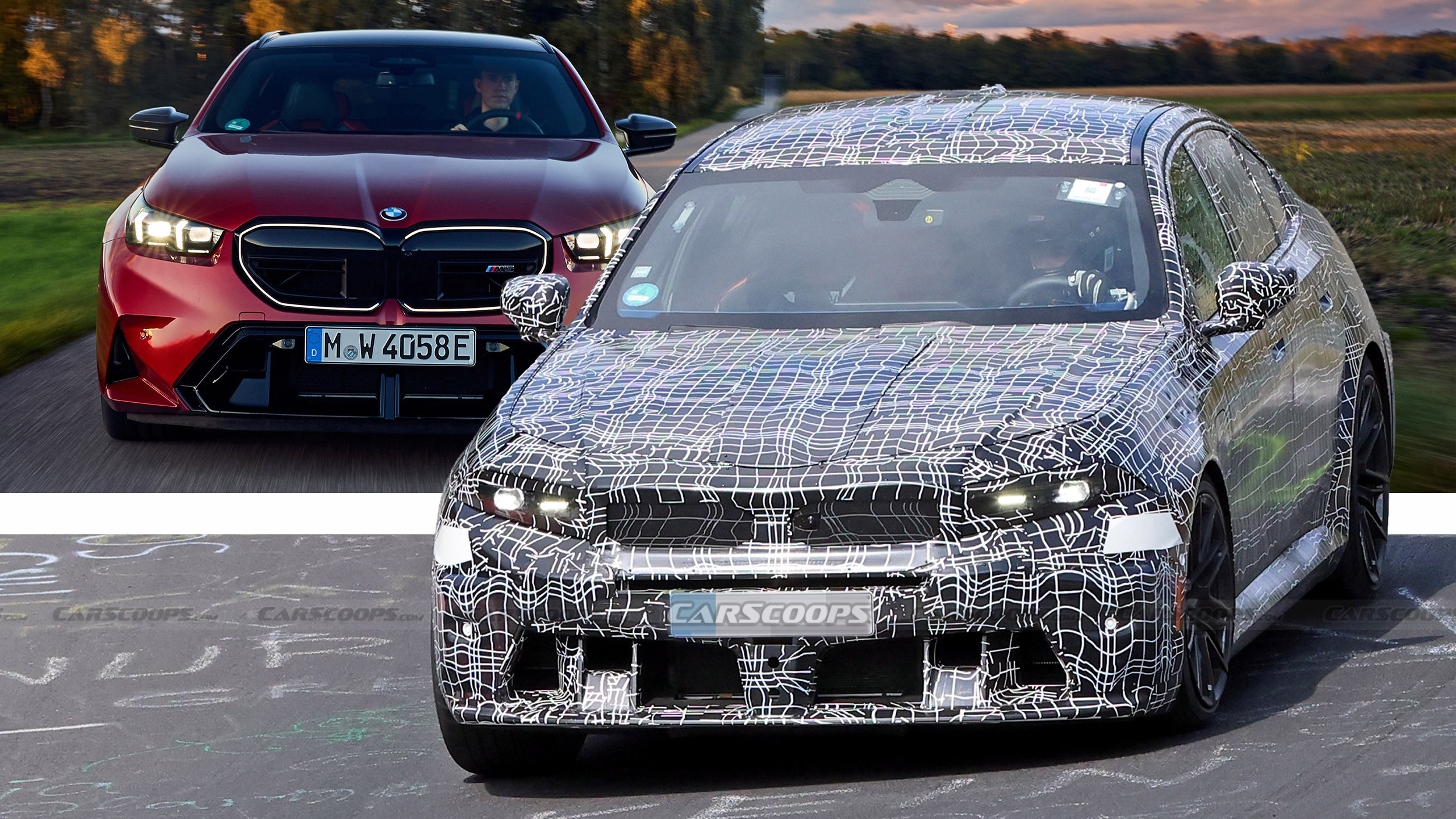 Facelifted BMW M5 Spied Hauling Its Heavy Body Around The Nurburgring | Carscoops