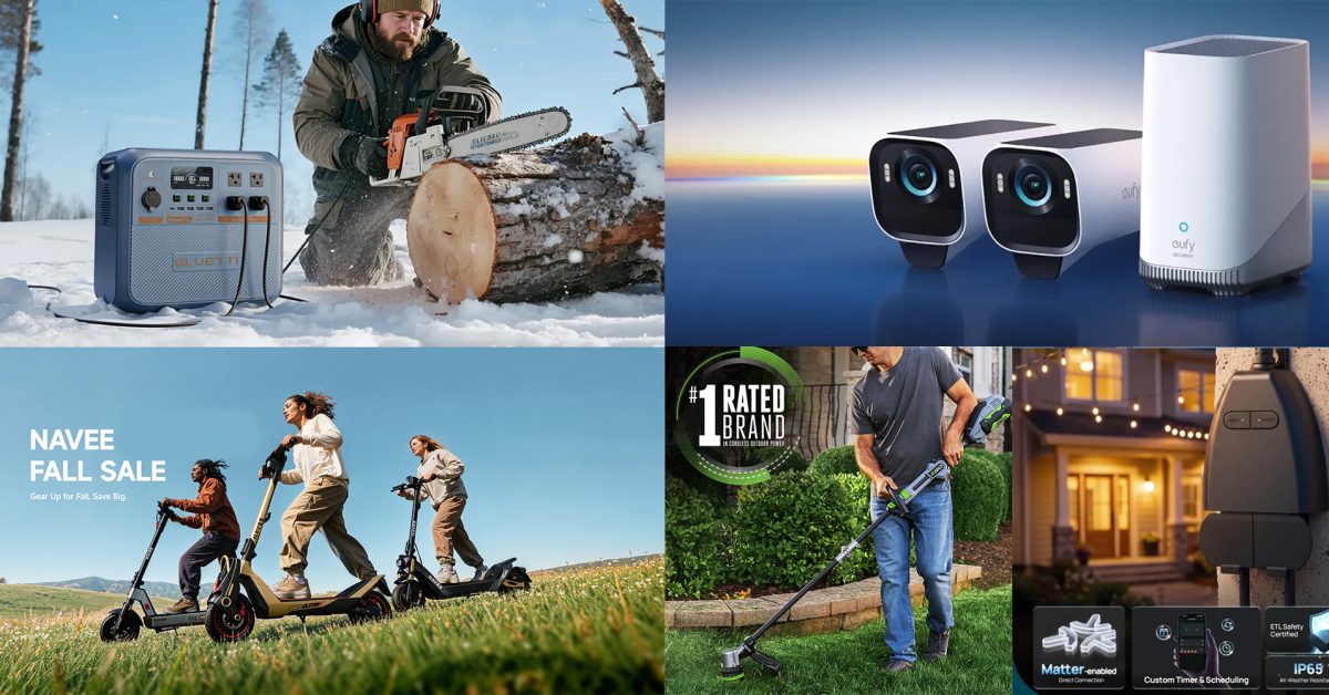 Bluetti Na(Sodium) 900Wh power station at exclusive $665 low in Encore Sale, Anker solar multi-cam kits $310 off, Navee EVs, more