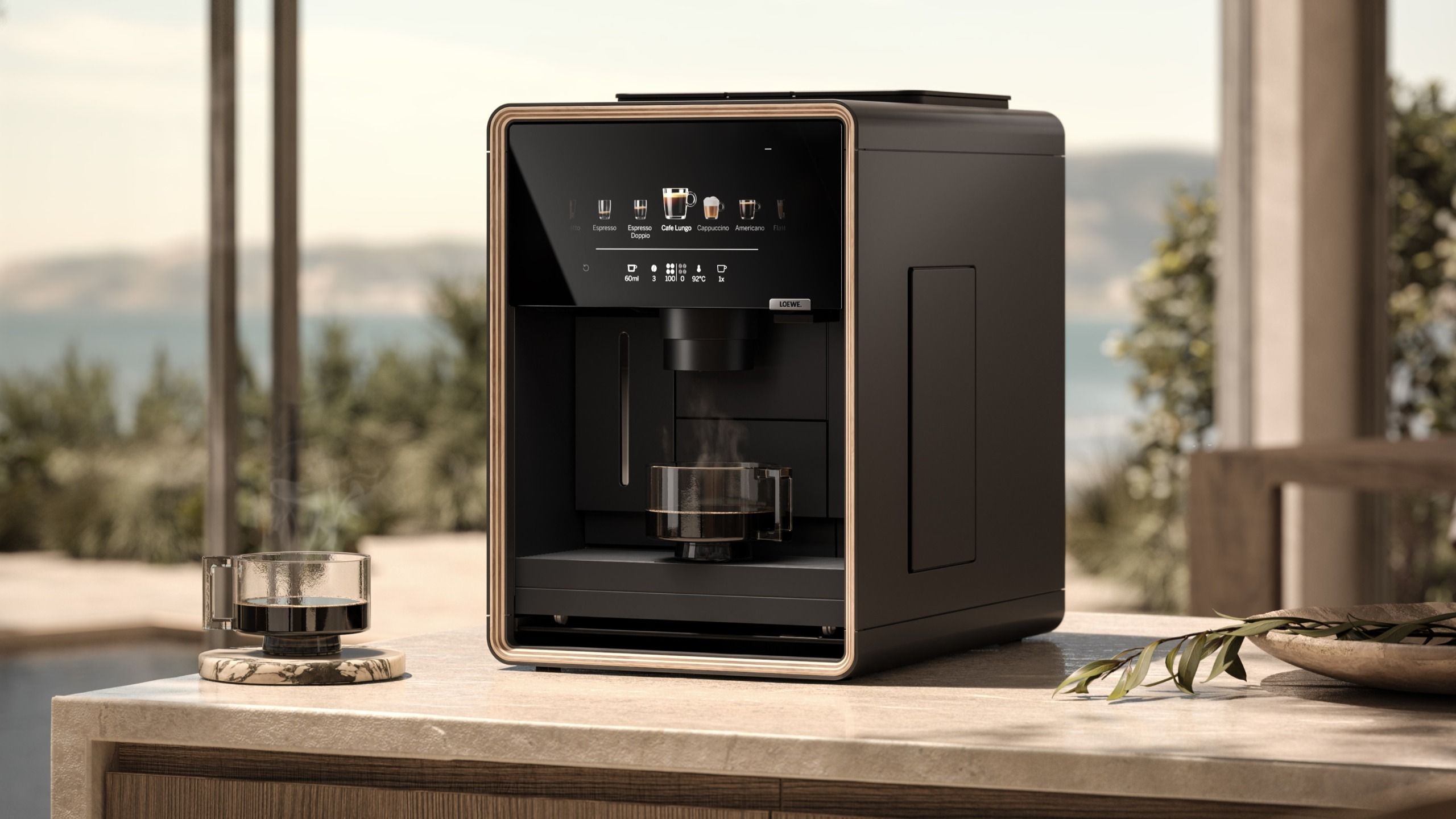 Is it a hi-fi system or a coffee maker? The stealthy Loewe aura.matic hides a luxury dual-hopper setup behind a sleek glass door