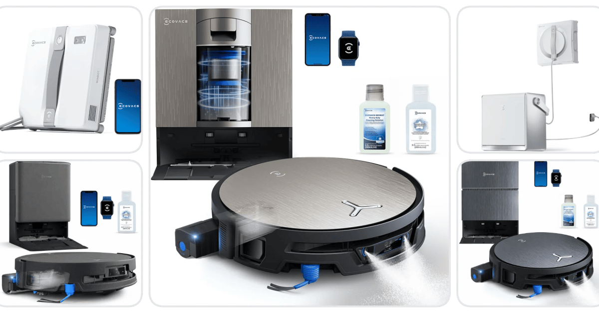 Upgrade your floor and/or window cleaning with ECOVACS robots at up to 45% off starting from $162