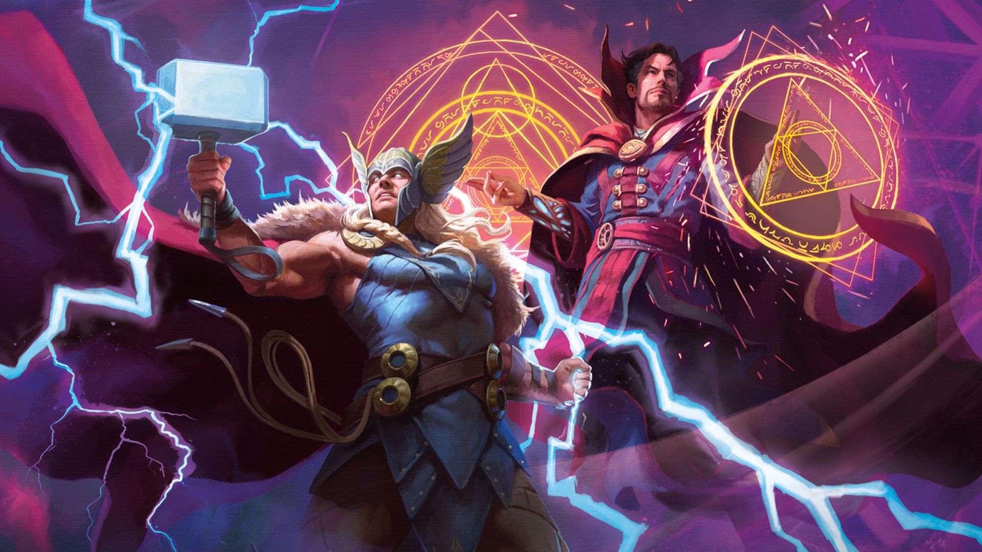 MTG Marvel Darkhold Destiny has a wild pitch featuring the supernatural and teamups with a “pantheon of gods”