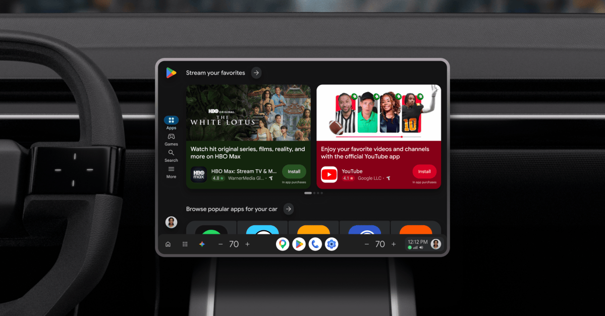 A redesigned Play Store is coming to cars with Google built-in