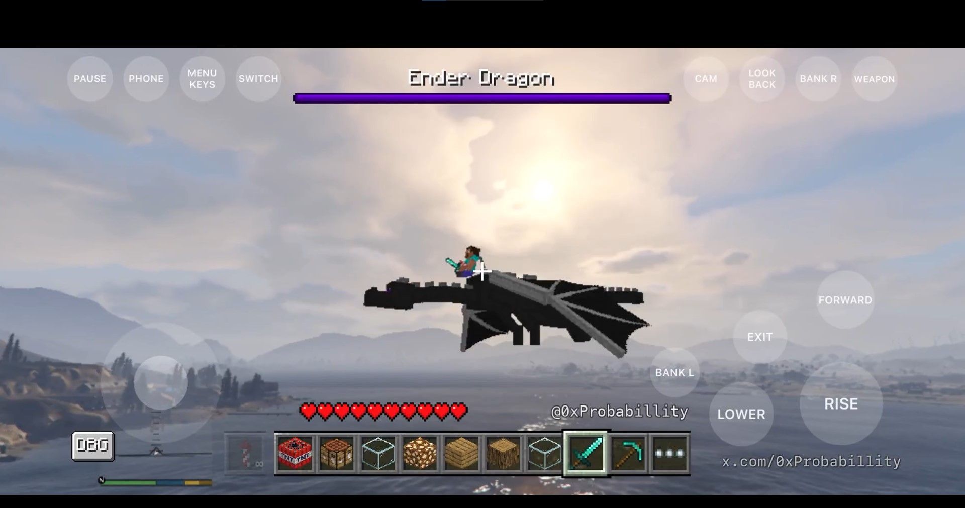 Vibecoder mods Minecraft inside GTA V running natively on an iPhone — unmodded game runs at 50-60 FPS on iPhone 17