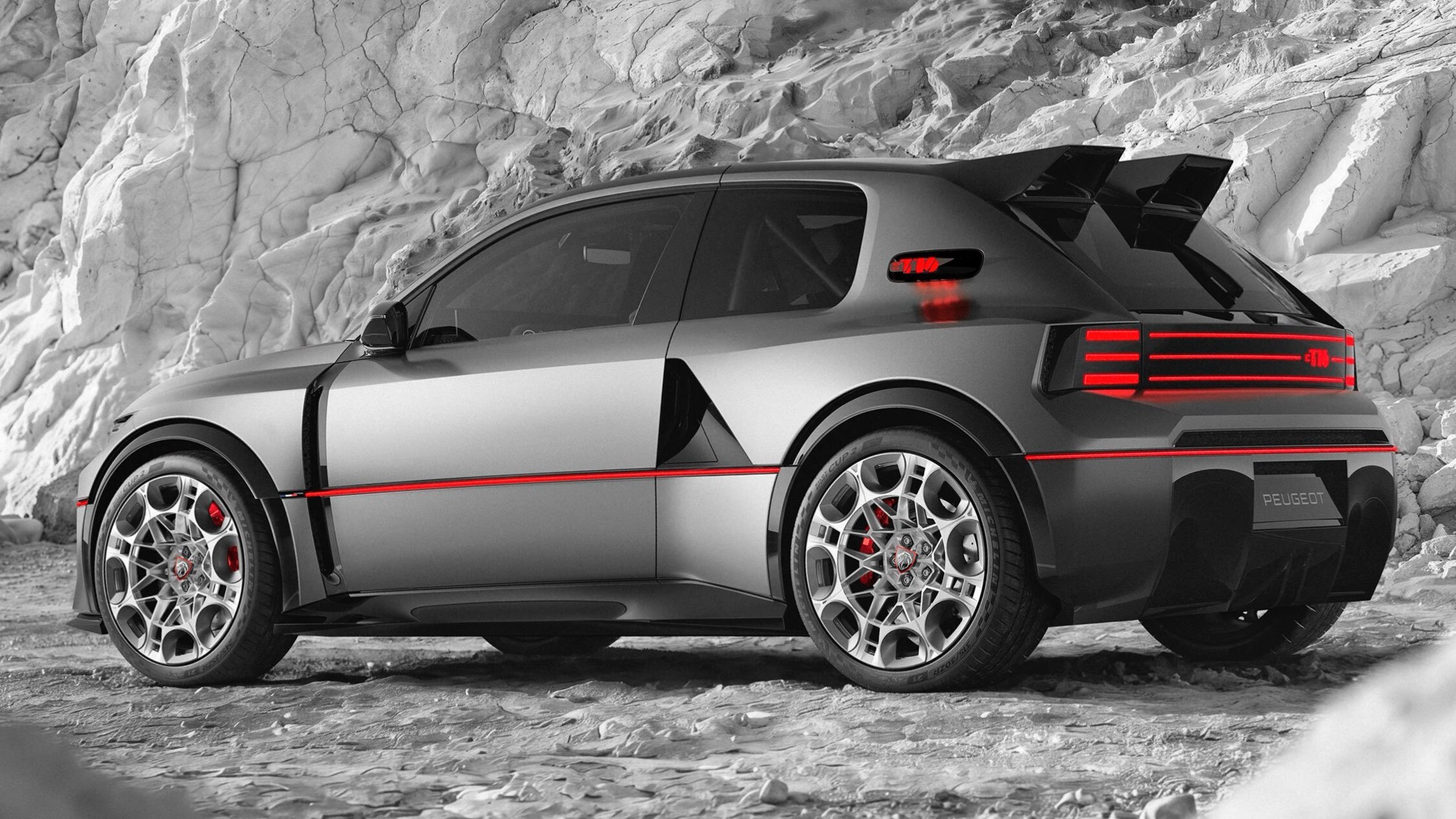 The Peugeot E-T16 Concept Is An Electrified Group B Rally Homage | Carscoops