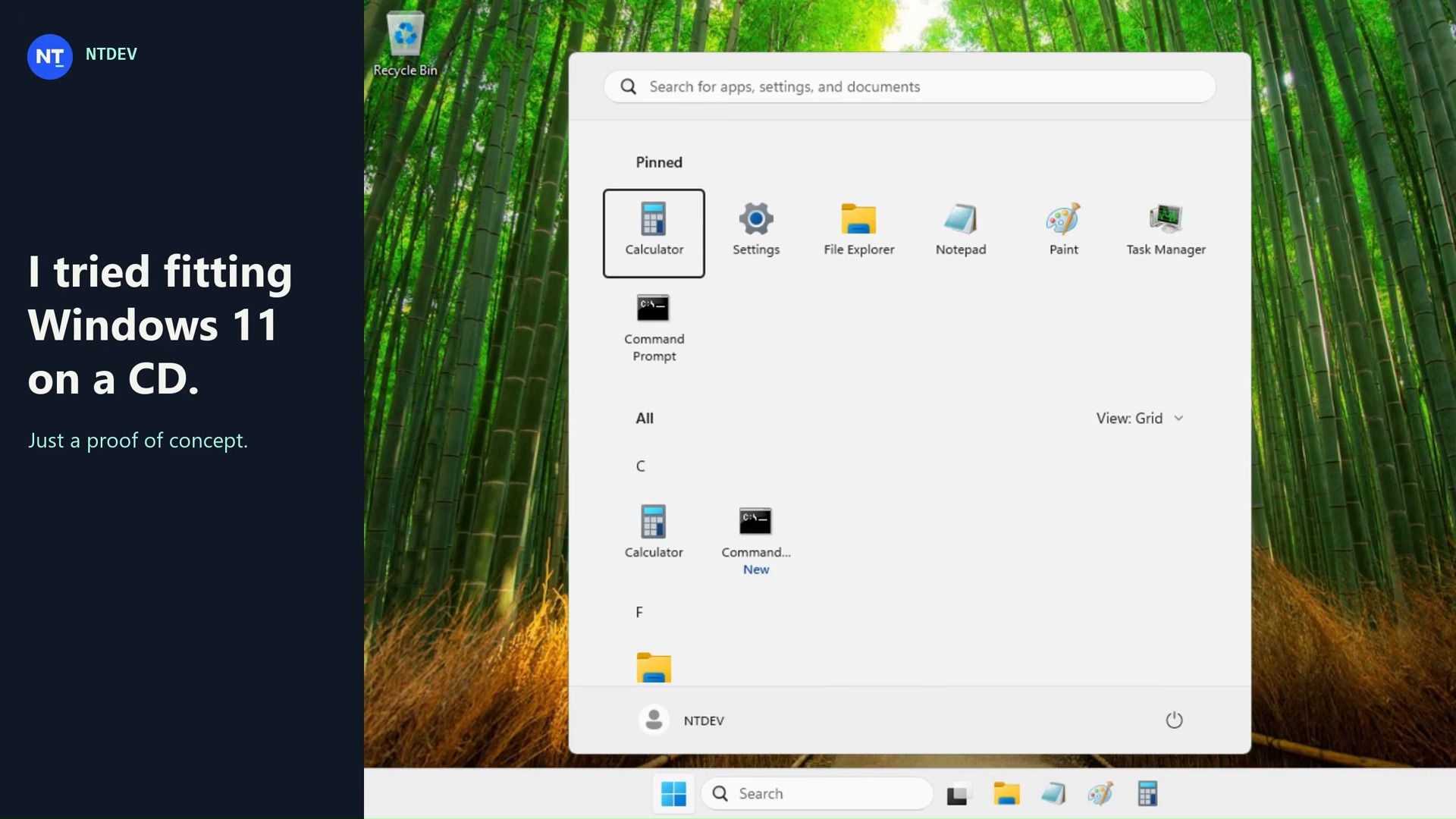 Windows 11’s ‘whole ISO’ squeezed into a CD-ROM — sub-700MB disk ‘boots to the desktop, runs apps’ just like the Microsoft original