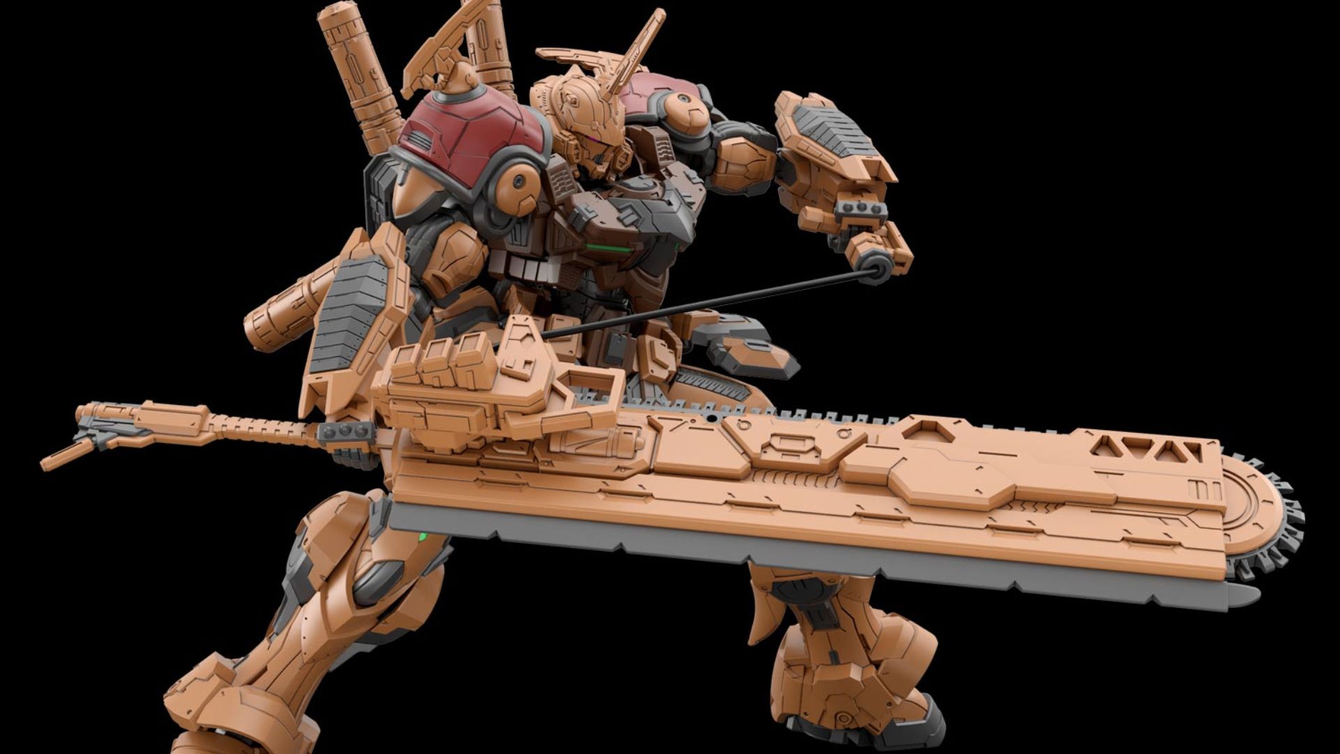 I’ve been skeptical about Bandai Namco’s upcoming Gundam game—but then I saw this model kit’s chainsaw macuahuitl