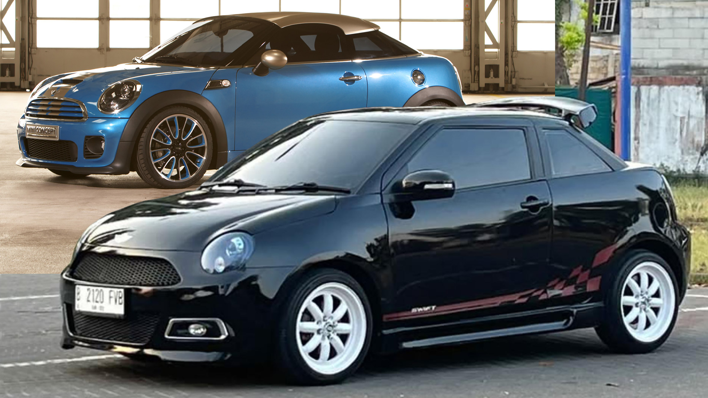 This Mini Coupe Clone Is Actually A Suzuki Swift | Carscoops