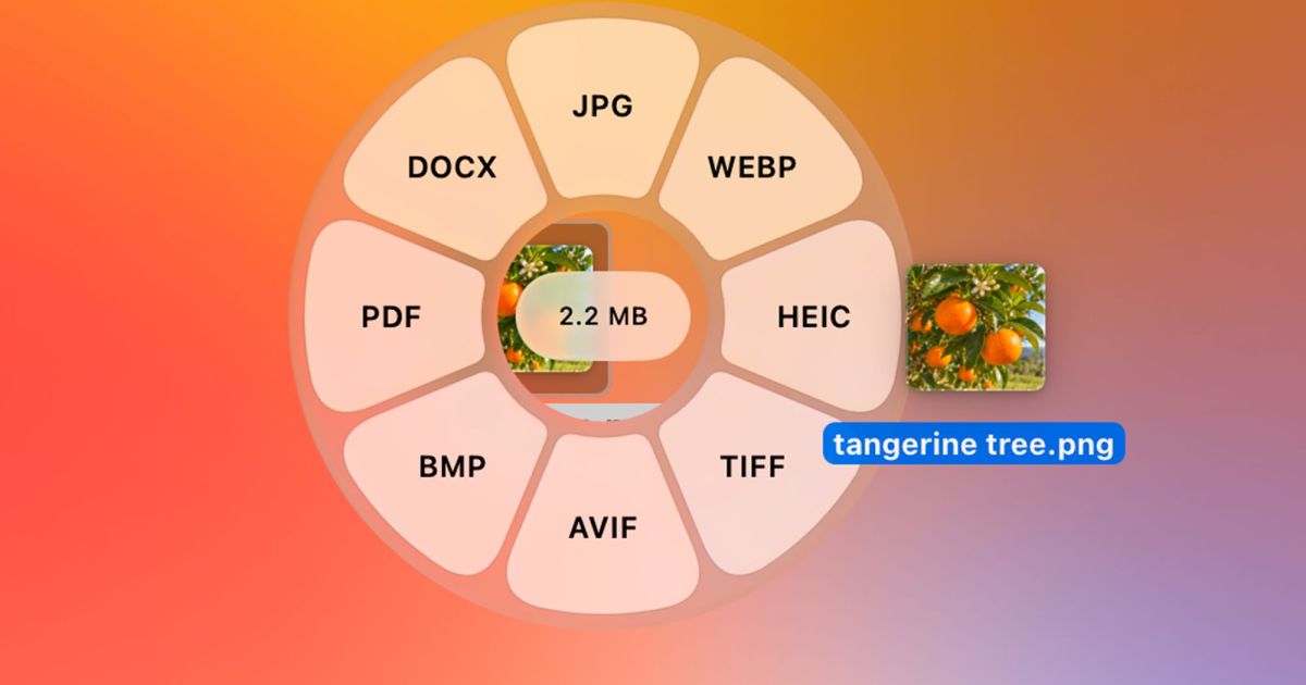 Tangerine for Mac makes file conversions seamless with a simple drag-and-drop gesture