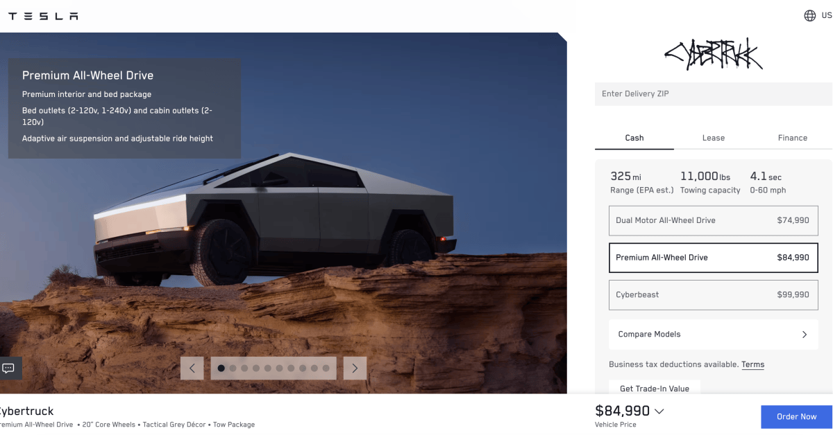 Tesla’s Cybertruck sales still unimpressive despite cheaper model
