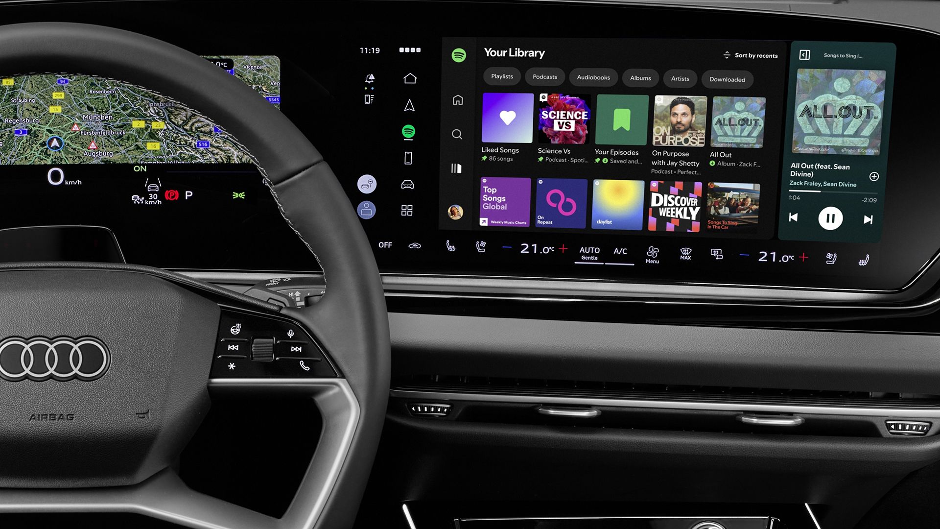 I get frustrated with Spotify on Apple CarPlay — but Audi’s new native app for the streaming service looks like a step forward