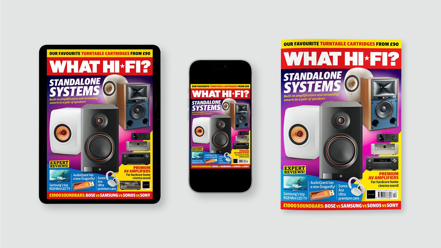 The December 2026 issue of What Hi-Fi? features awesome streaming speaker systems and sensational soundbars