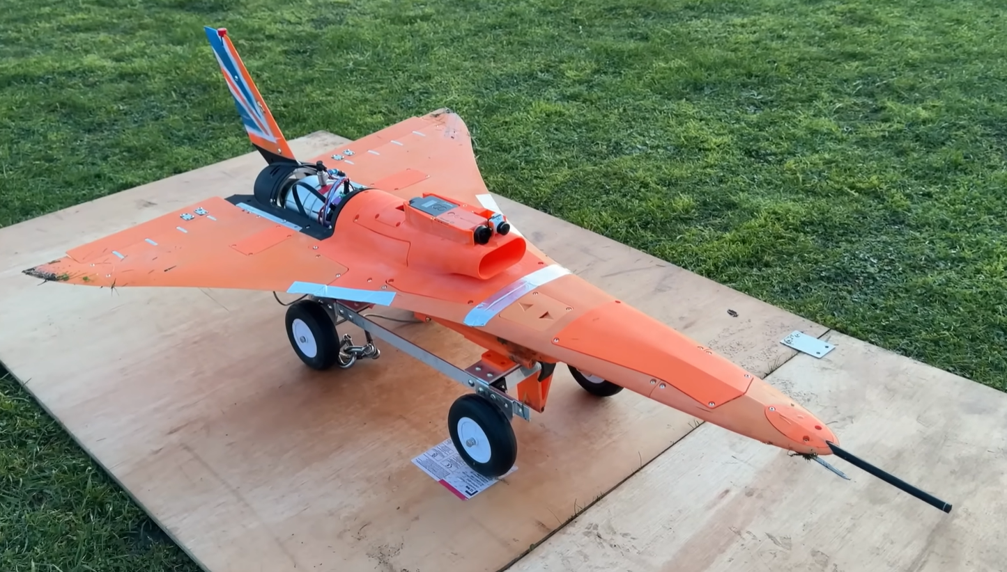 World’s first 3D-printed remote control aircraft with a jet turbine takes flight, aims for Mach 0.8 to beat world record for fastest model aircraft — mostly printed using standard PETG materials