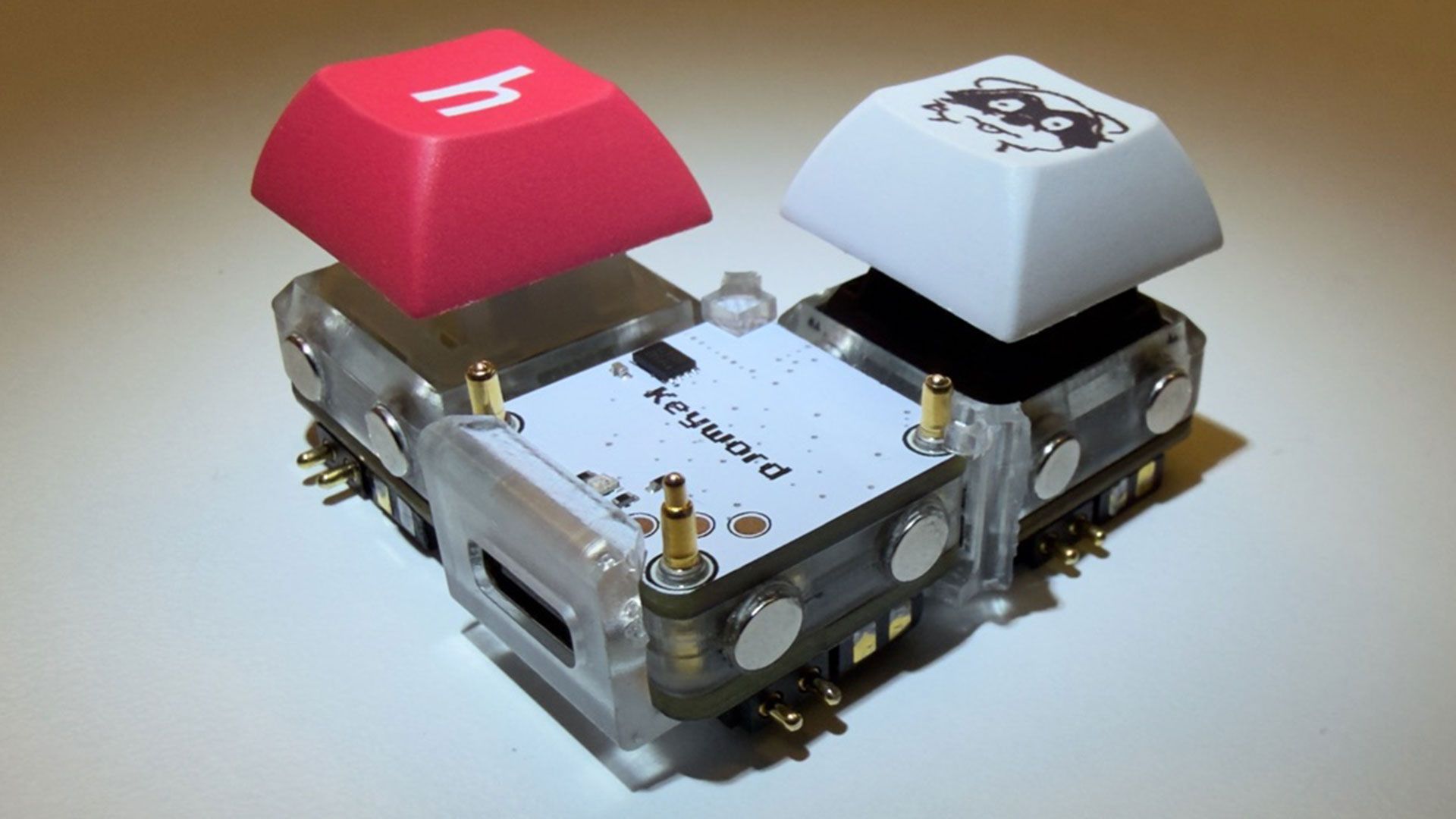 Keybytes ‘truly modular keyboard’ starts with one key and is assembled like Lego — each magnetic key module has its own RISC-V microcontroller for the ultimate in customizability