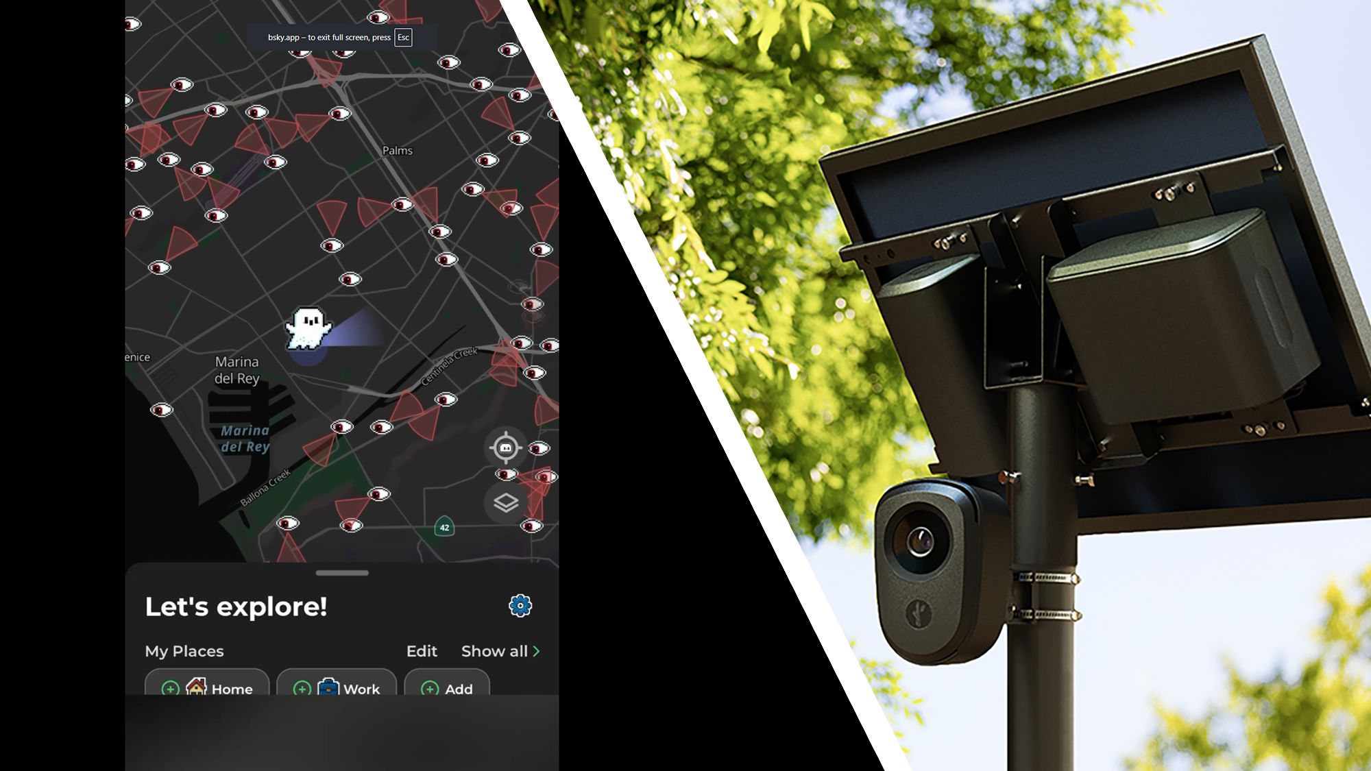 MapQuest adds a new Surveillance Layer so you know where all the Flock cameras are, and it’s gone down well with users