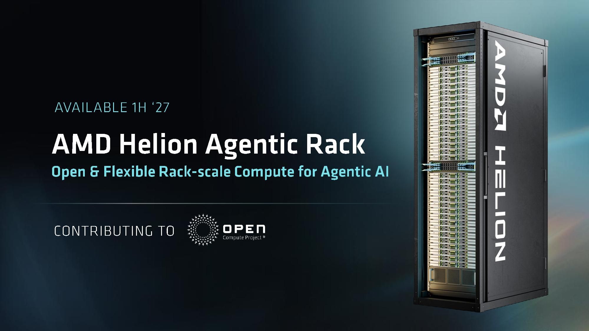AMD debuts Helion reference design for agentic AI servers with up to 32,768 Zen 6 ‘Venice’ cores — rack design ships next year in CPU-only and all-in-one configurations