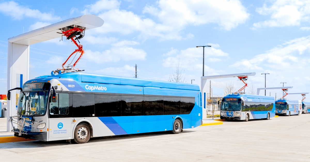 Overhead wired charging comes to Austin electric bus fleet