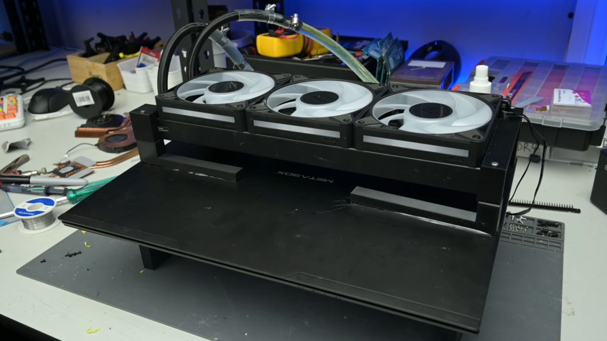 Crazed modder straps 360mm AIO radiator to laptop, cuts temps to below 40 degrees — performance gains an average of 14% in games and benchmarks