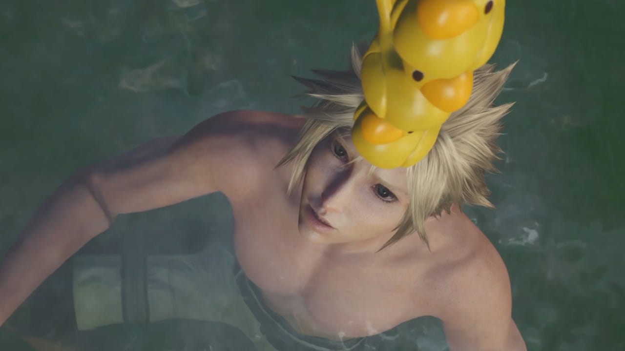 Final Fantasy 7 Revelation Hot Springs Skins Revealed for Cloud, Barret, and More in New Gameplay Video