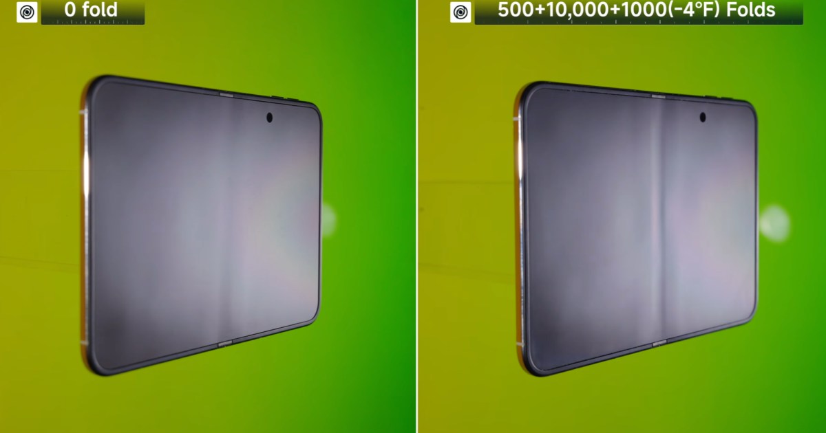 iPhone Duo’s foldable screen is not perfect, after all. But the crease might take a few years to become an eyesore.