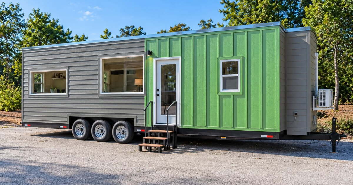 32-ft-long tiny house spreads out over a single floor