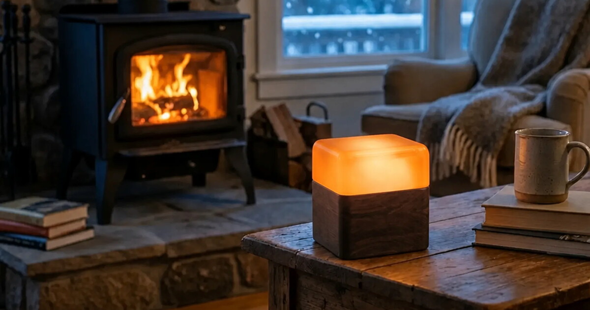 Connected lamp lets you monitor your wood stove from anywhere in the house