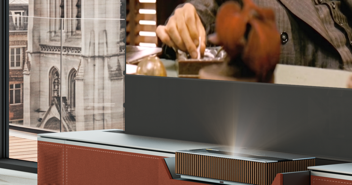 Wall-hugging 4K tri-laser projector is super bright and snappy