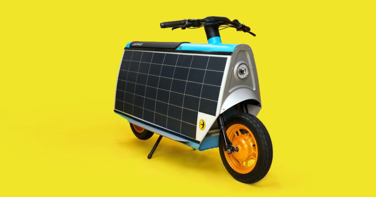 This funky solar electric scooter could handle your commute without ever plugging in