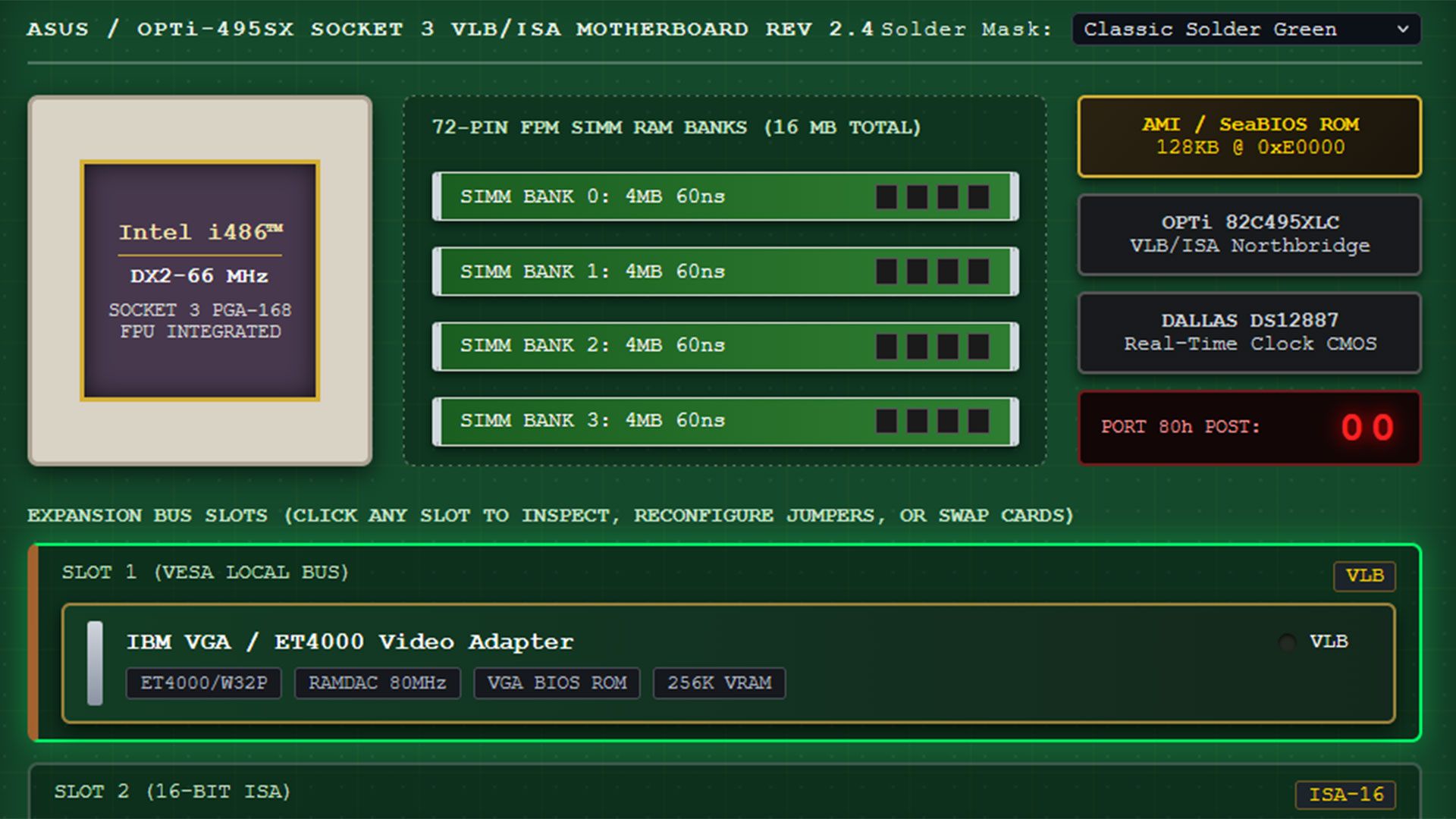 Developer builds a complete Intel 486 PC emulator in a browser — 100% pure-JavaScript Retro486 includes modular tabs for screen, motherboard, storage, expansion cards, and more