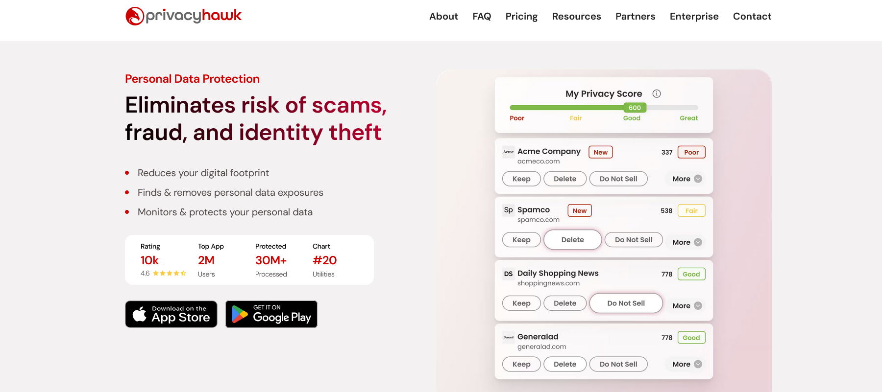 PrivacyHawk data removal service review