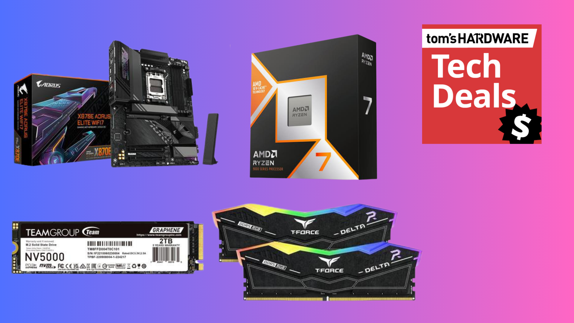 Grab 32GB of DDR5 RAM for just $151 in this 4-in-1 Newegg bundle with the 9800X3D and a 2TB SSD — start building a high-end 4K gaming PC with this combo deal that also includes an AM5 Gigabyte motherboard and a free MSI AIO liquid cooler