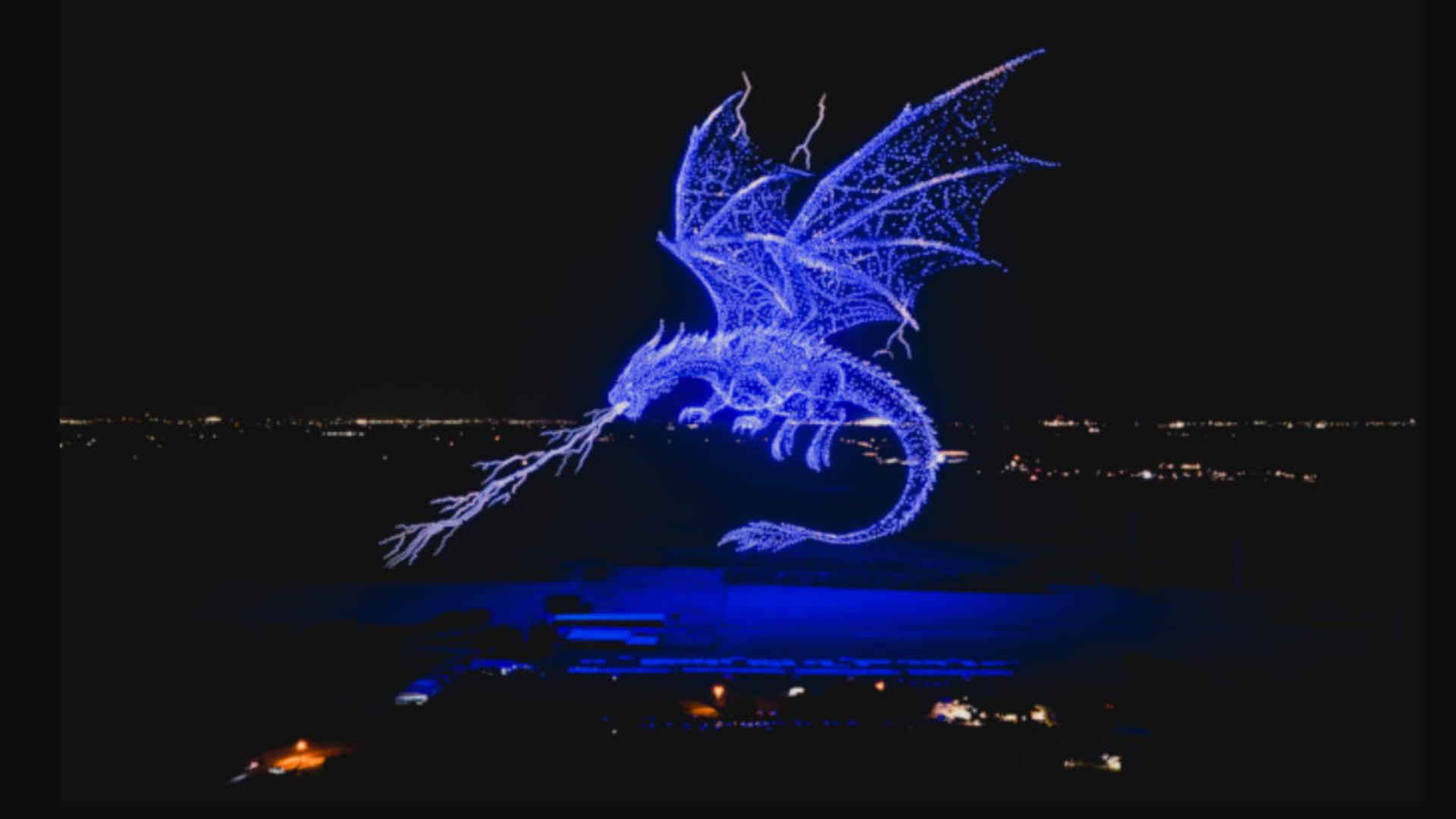 Over 70,000 drones light up the night sky in a record-breaking spectacle