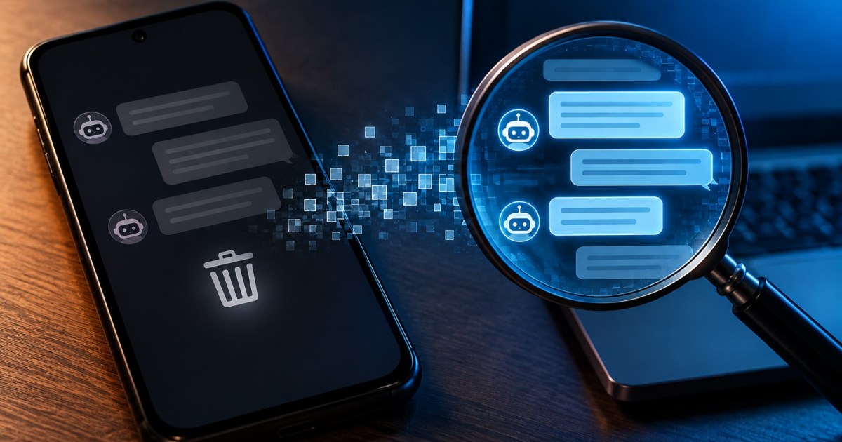 Researchers develop a new forensic tool that can recover deleted AI chats from your phone’s memory