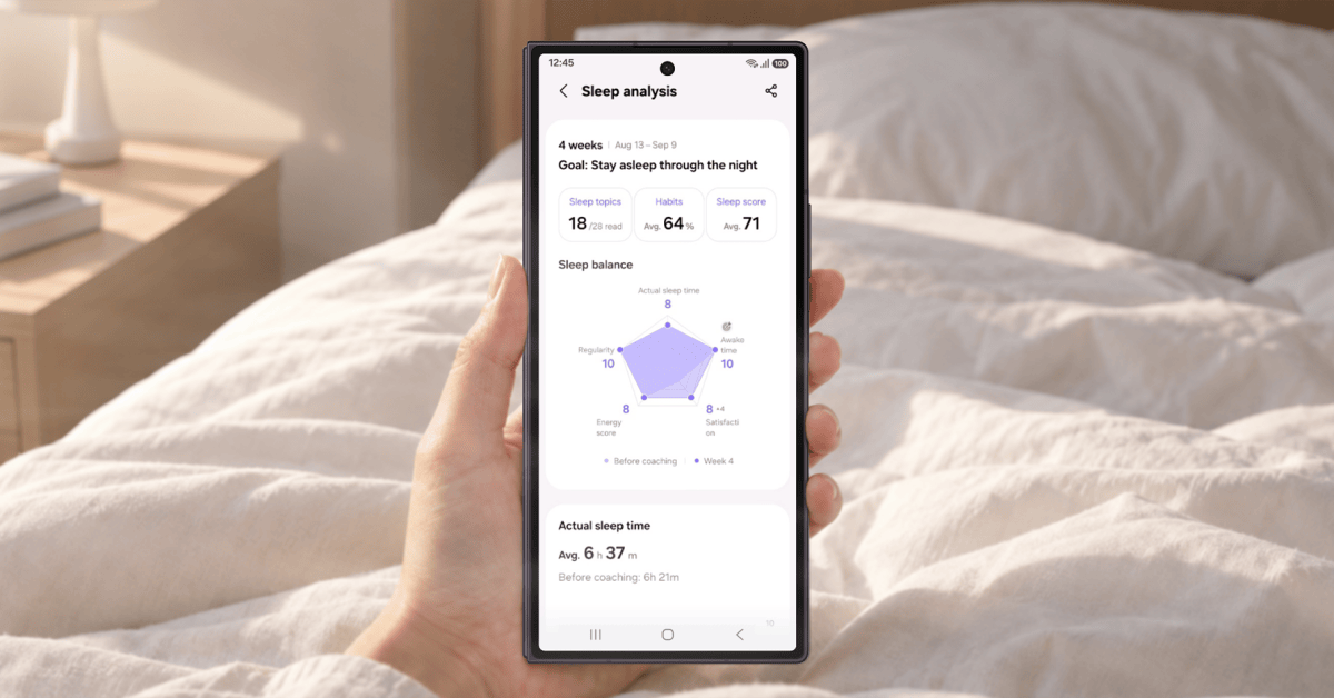 Samsung rolling out major Health update with Sleep & Running coach, meal scanning
