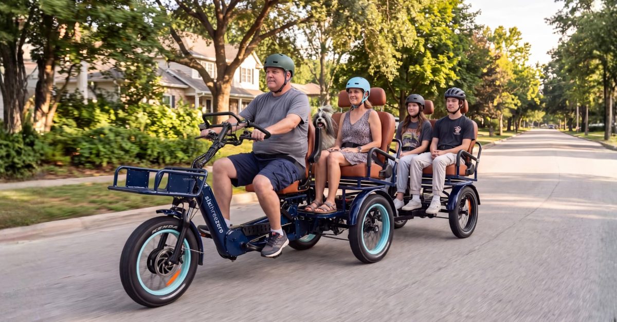 This e-bike fits seven riders, and that’s not even the craziest thing about it
