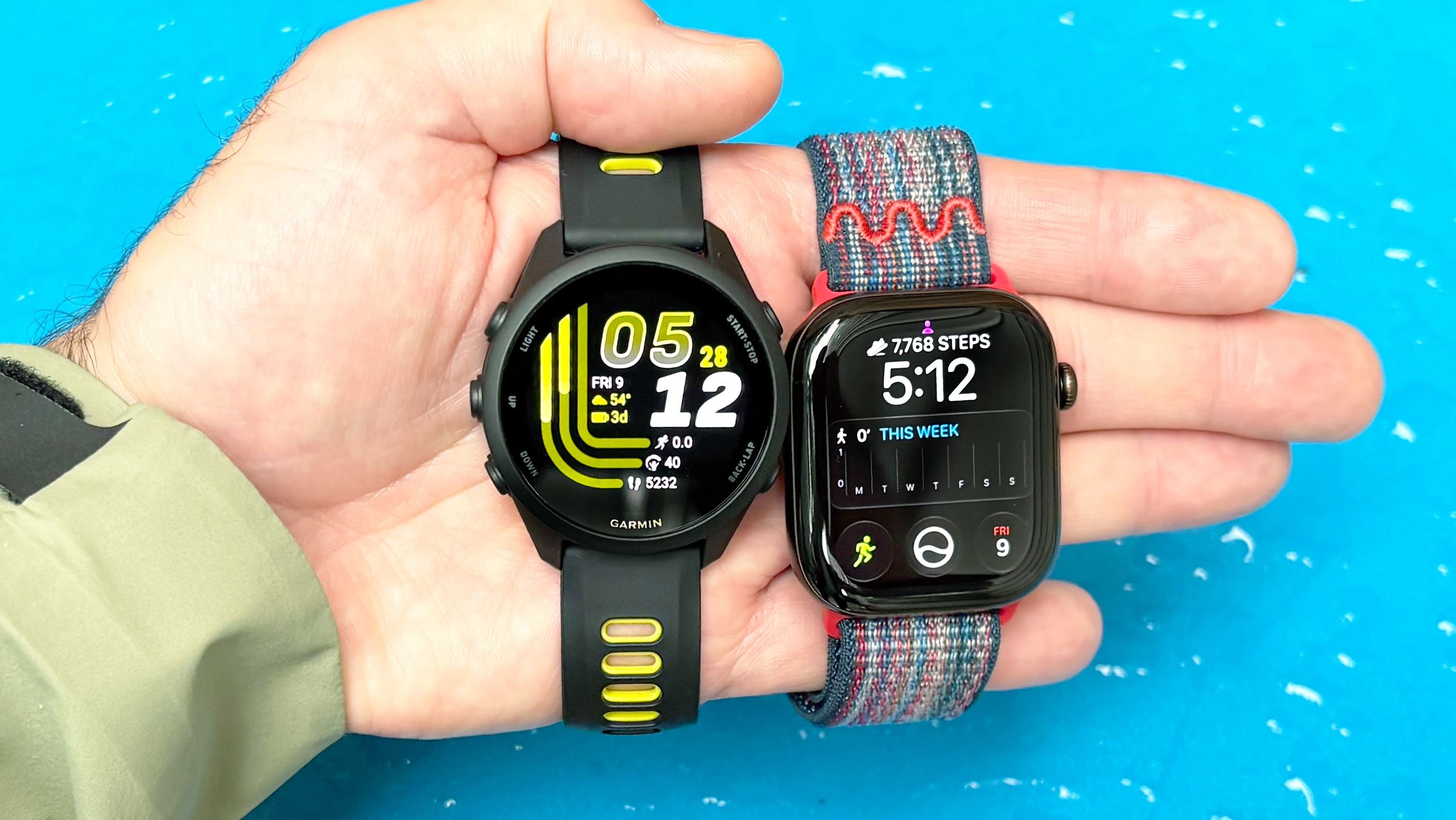 I walked 5,000 steps with the Apple Watch 12 vs Garmin Forerunner 170 — here’s the winner