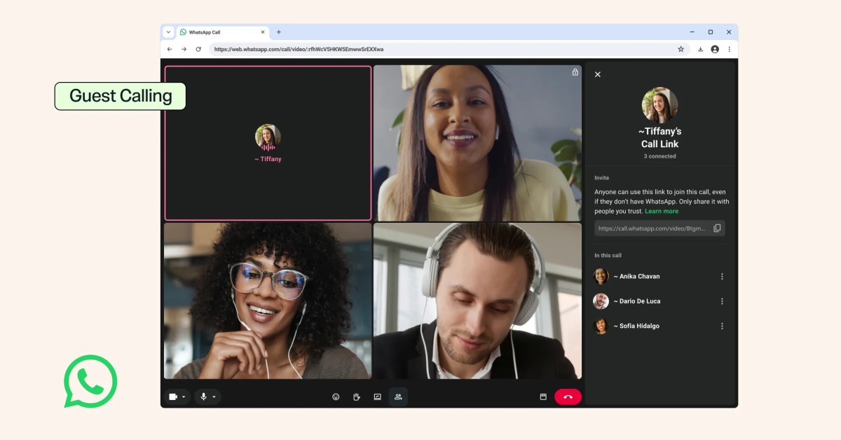 You can now join a WhatsApp call without an account