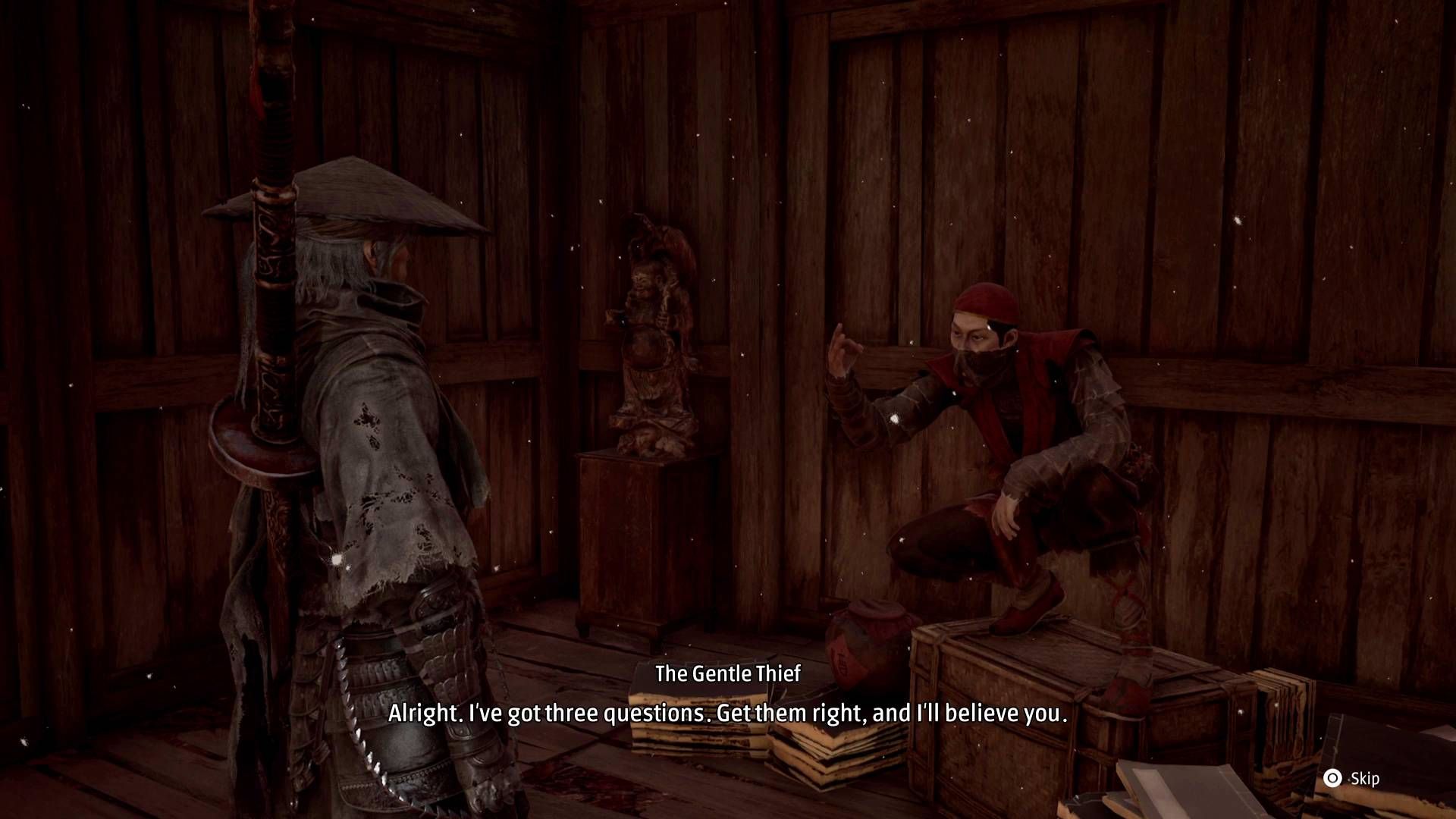 All answers for the Gentle Thief’s questions in Phantom Blade Zero